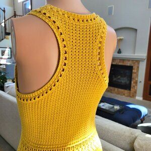 Vanessa Bruno M knit crochet maxi dress summer festival racerback